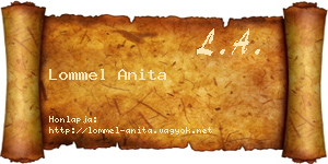 Lommel Anita névjegykártya